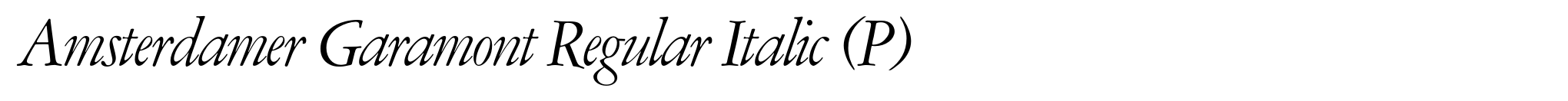 Amsterdamer Garamont Regular Italic (P) image